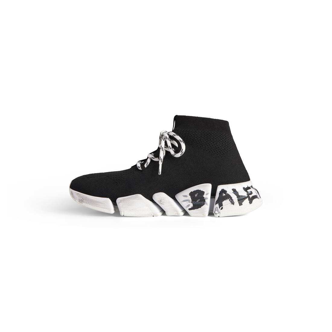 Women’s Speed 2.0 Lace-up Graffiti Recycled Knit Sneaker  in Black - Image 4